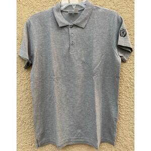 Polo Gray Golf Logo Youth Large